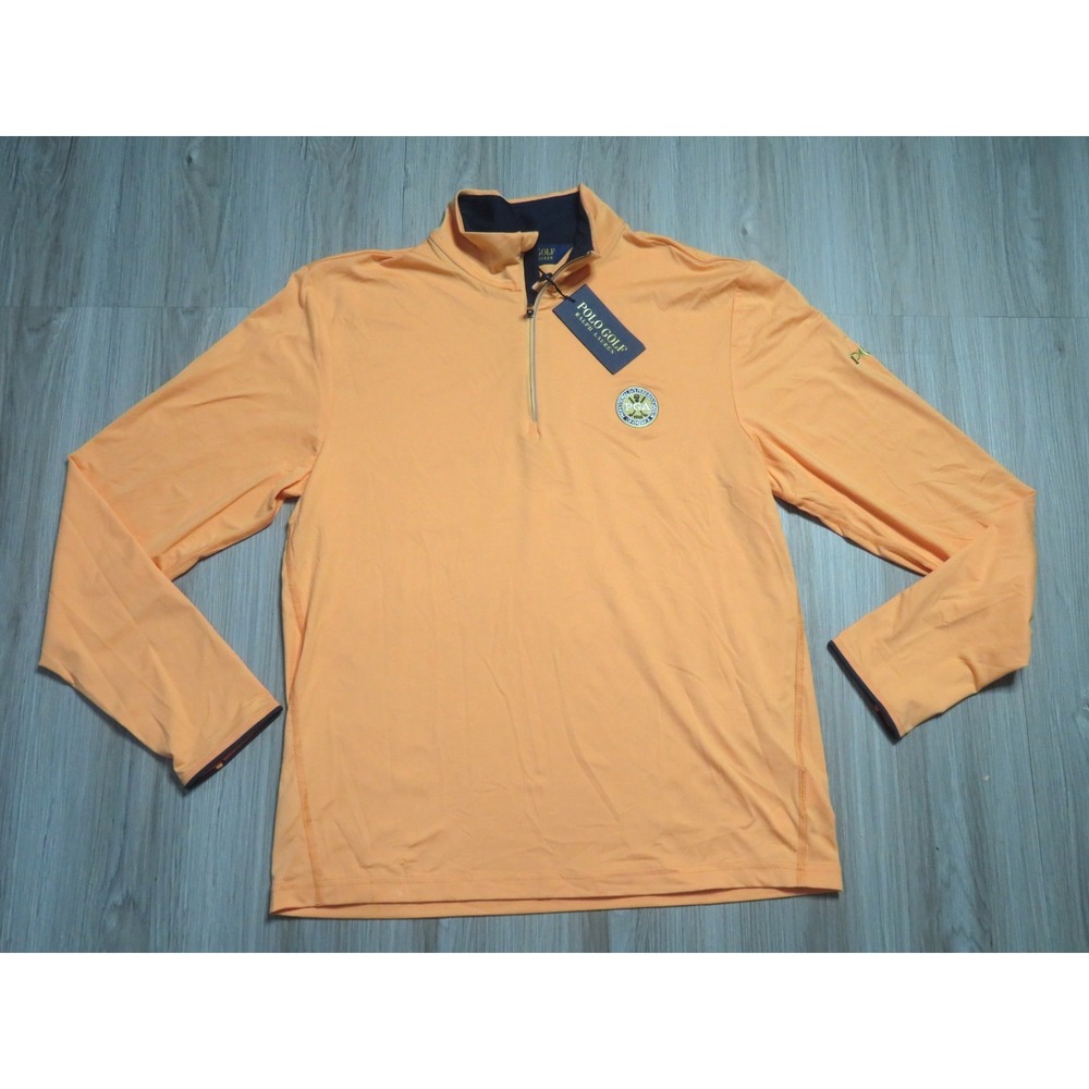 Polo Ralph Lauren PGA The Biltmore Orange Quarter Zip Pullover Windbreaker M NWT